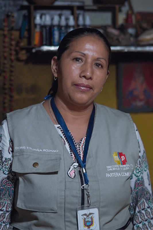 DORIS TITUAÑA ROJANOLa abuela de mi madre fue partera, mi madre fue partera, yo soy partera